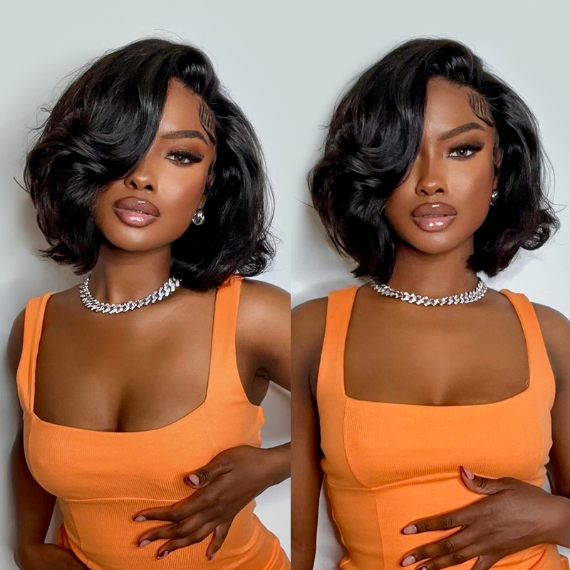 Glueless Wear And Go Human Hair Wig - Parrucche Bob Corte in Capelli Umani