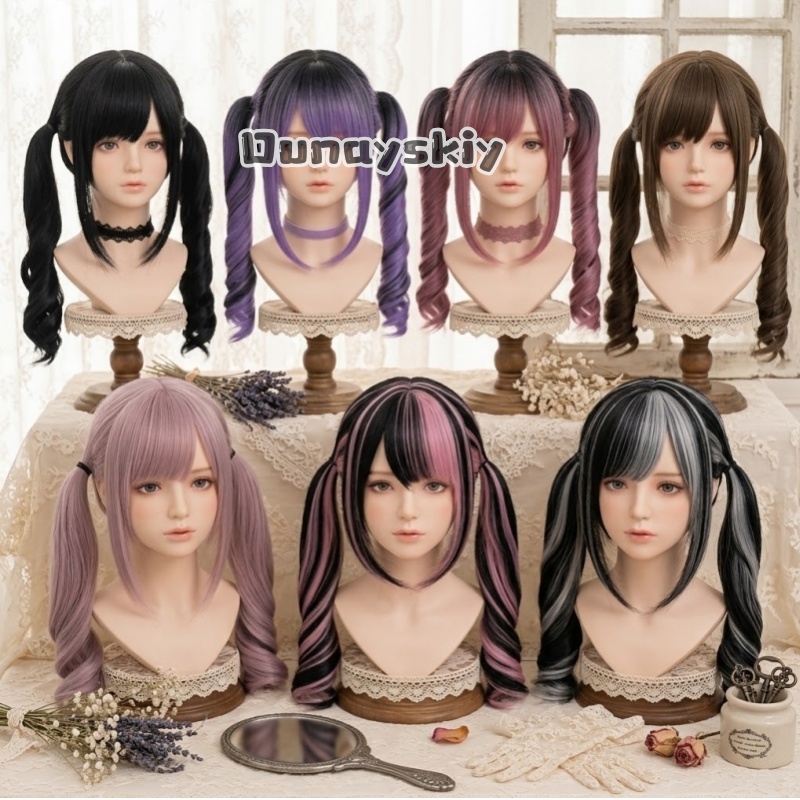 Synthetic Braided Wigs For Black Women - Parrucca Sintetica Cosplay Jirai Kei per
